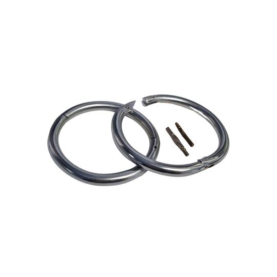 **Clearance** Bull Nose Ring Stainless Steel - 9mm x 80mm OD 2 pack